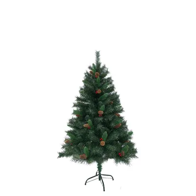 Image de SVITA Sapin de Noël artificiel pommes de pin et baies incl. support 150cm