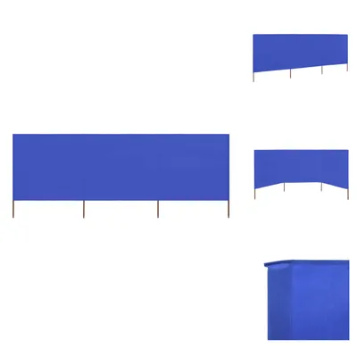 Zdjęcie produktu dla vidaXL 3-częściowy parawan z tkaniny 400 x 80 cm lazurowy niebieski - Parasole i osłony przeciwsłoneczne