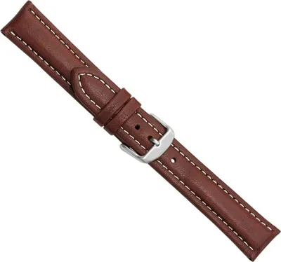 Produktbild von Bio-Leder Ersatzband Uhrenarmband Kalbsleder Braun 20542S, Stegbreite:20mm