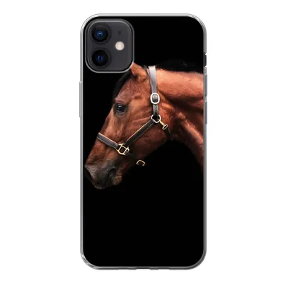 Produktbild von MuchoWow® Handyhülle Schutzhülle Hülle für iPhone 12 mini Pferd - Leicht - Halfter Silikon Softcase Handy Hülle - Bild