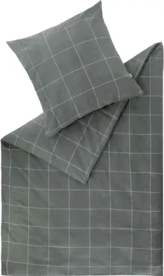 Image de ESPRIT Flanelle Parure de lit CHECK Gris 200 x 200 cm