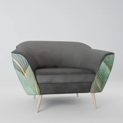 Immagine prodotto di SpaceRebels Poltrona soggiorno - Poltrona relax divano singolo per camera da letto - Poltrona TV - Poltrona imbottita con gambe in legno - grigio