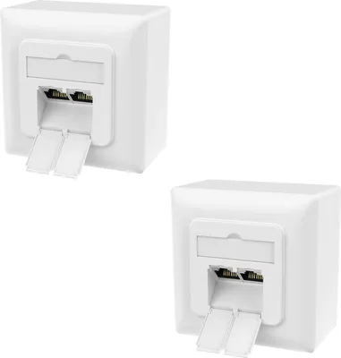 Produktbild von Cat6a Netzwerkdose Werkzeug Set Netzwerk Dose Kabel Aufputz Unterputz Cat 6 LSA 2x Keine Wahl