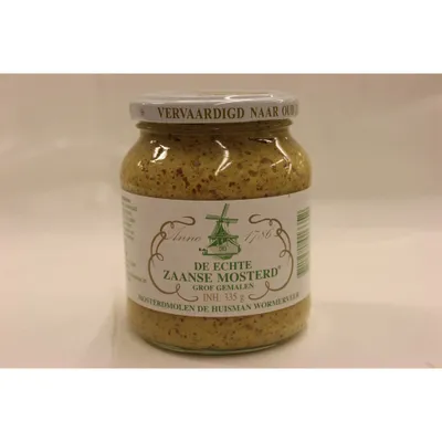 Produktbild von De echte Zaanse Mosterd grof gemalen 335g Glas (grober Senf)
