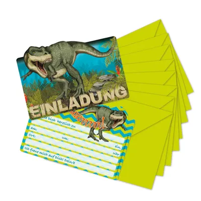Produktbild von TapirElla Stanzkarte Einladungset T-Rex
