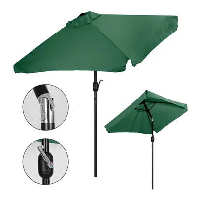 Immagine prodotto di Ombrellone da giardino rettangolare grande inclinato con manovella, verde, 200 x 140 cm