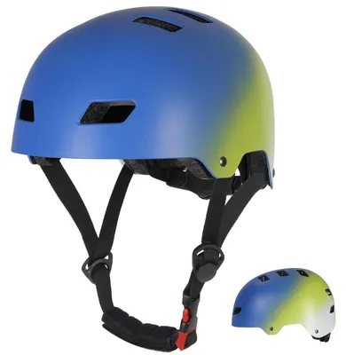 Produktbild von Fahrradhelm Skaterhelm Sporthelm für Erwachsene Jugendliche Kinder Blau-Grün-Cyan Größe M