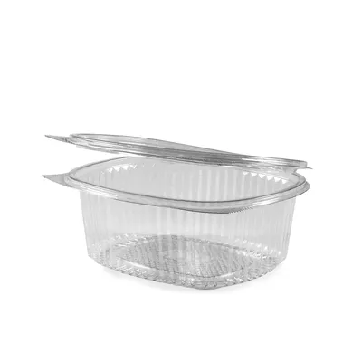 Produktbild von Feinkostbecher oval klar mit Deckel 1000 ml (PET) [50 St.]