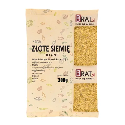 Zdjęcie produktu dla Złote siemię lniane 200g Brat.pl