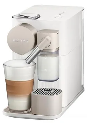 Produktbild von Kaffeemaschine mit Kapseln Nespresso F121-EUWHNE-S Lattissima One White