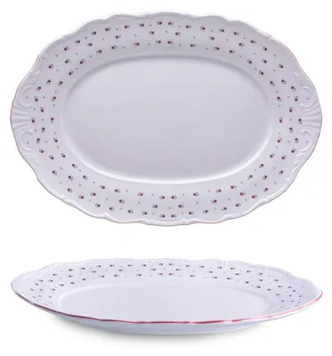 Produktbild von Ovale Schale, tschechisches Porzellan, Marke Verona, 32 cm, Modell Franceska, Hersteller G. Benedikt