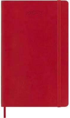 Produktbild von Moleskine 18 Monate Wochen Notizkalender 2023/2024, L/A5, 1 Wo = 1 Seite, Rechts Linierte Seite, Soft Cover, Scharlachrot
