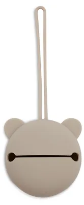 Imagen del producto de Funda de silicona para chupete, diámetro 7 cm, color verde oliva