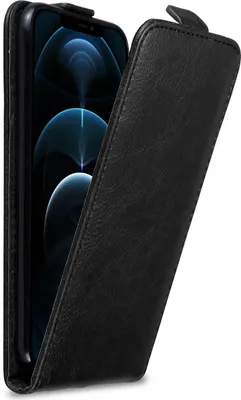 Image de Cadorabo Housse pour Apple iPhone 12 PRO MAX Housse de protection en noir Flip Etui Housse de portable Case Cover