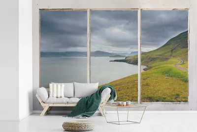 Produktbild von MuchoWow® Fototapete für Wohnzimmer oder Schlafzimmer Wandtapete Vinyl Motivtapete Aussicht - Weg - Landschaft - 330x220 cm - Fototapeten
