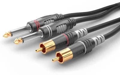 Produktbild von Instrumentenkabel | 2 x Klinke / 2 x Cinch, HICON | 0,30 m