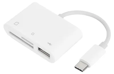 Image de Adaptateur USB vers carte SD/TF, lecteur de carte mémoire pour appareil photo, adaptateur, convertisseur, câble de transfert de données multifonction