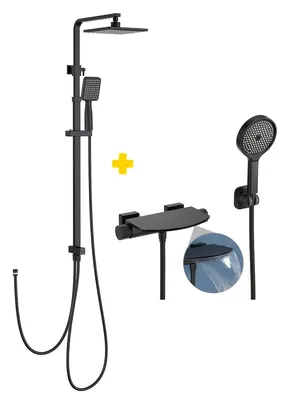 Immagine prodotto di Sistema doccia completo - Miscelatore termostatico - Set doccia - Miscelatore per vasca - Doccetta - Rame