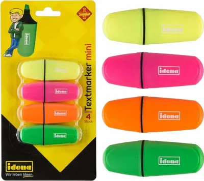 Produktbild von Idena Textmarker, Mini 4 Farben
