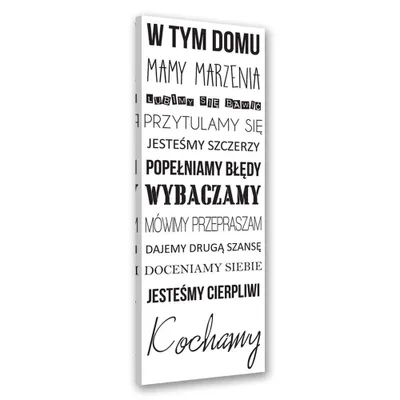 Produktbild von Leinwandbild in unserem haus 40x60 cm Feeby grau wandbild bereit zum aufhängen