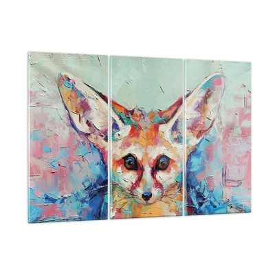 Produktbild von Bilder auf glas - 3 Teile - Klein November Bunt - 105x70cm - Glasbilder - Wandbilder - Bilder - zum Aufhängen bereit - Wanddekoration aus Glas - Glas Bilder - Wandbild auf Glas - GCE105x70-4568