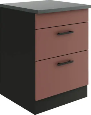 Produktbild von Optifit Kochfeldumbauschrank Nizza407 BxTxH 60 x 60 x 84,8 cm rostrot matt zerlegt KUNI UC636-9+