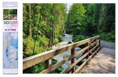 Immagine prodotto di Norimpex Diamante pittura ponte di legno nella foresta 30x40cm