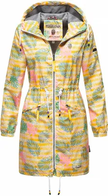 Produktbild von Navahoo Damen Funktions Regen Mantel 3 in 1 Outdoor Jacke Übergangsjacke Parella Gelb Gr. 36 - S