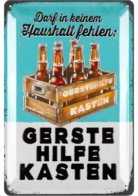 Produktbild von LANOLU Blechschilder retro Bier Bar Deko, Metallschilder mit Spruch für Partyraum, Küche, Bardeko, Cocktail Schild als Geschenk 20x30cm