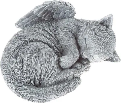 Immagine prodotto di Scultura Statua ricordo per animali domestici - Gatto angelo addormentato - [colore] - [materiale] - [dimensioni]