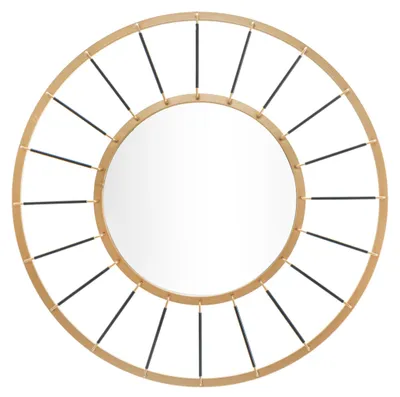 Obrázek produktu pro FURNLUX Nástěnné zrcadlo Glamy Gold 81 cm / Hlavní barva: zlatá / Rozměry: 81 x 81 x 7 cm