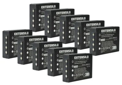 Produktbild von EXTENSILO 10x Akku kompatibel mit HBC Spectrum A, 1, B, 2 Industrie-Funkfernsteuerung Fernbedienung (2500 mAh, 6 V, NiMH) - Schwarz