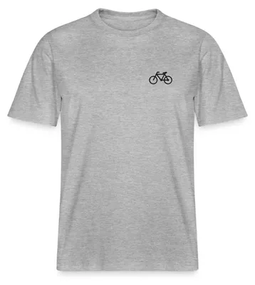 Produktbild von Spreadshirt Stickerei Fahrrad | Silhouette Rennrad Relaxed Fit Uni T-Shirt, 3XL, Grau meliert