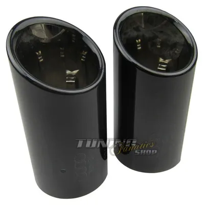Produktbild von 2x Original Endrohre Auspuffblende Blenden SCHWARZ VW Seat Skoda ab 67mm Endrohr