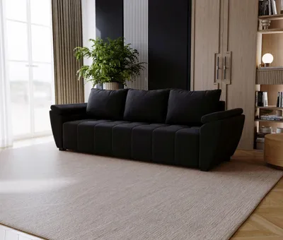 Image de BEDANTE SOFA ZEUS avec fonction sommeil MONOLITH 97 Gris avec coffre de rangement Canapé salon Canapé-lit Coffre de rangement Canapé-lit