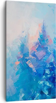Produktbild von Bild auf Leinwand - Leinwandbild - Einteilig - Abstraktion blau gemalt - 45x80cm - Wand Bild - Wanddeko - Wandbilder - Leinwanddruck - Bilder - Wanddekoration - Leinwand bilder - PA45x80-4570