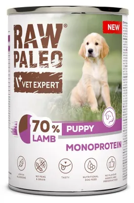 Zdjęcie produktu dla Mokra karma dla psa VetExpert Raw Paleo Jagnięcina Puppy 400g