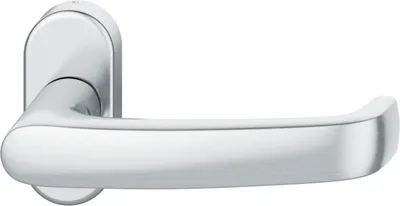 Produktbild von FSB Rahmentürdrücker 09 1045 Hochhaltefeder B ovale Rosette Edelstahl matt