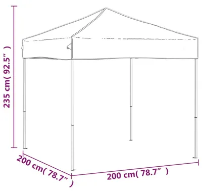 Obrázok produktu pre vidaXL Párty stan skladací krémový 2x2 m
