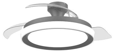 Image de Bliss Noir Ventilateur Pales Rétractables Led 3cct - Philips