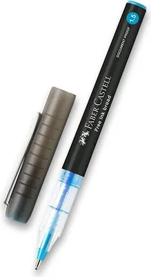 Produktbild von Faber-Castell 348347, Stick Pen, Schwarz, Blau, Transparent, Blau, 1,5 mm, Fettdruck, 1 Stück(e)