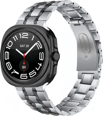 Obrázek produktu pro Pro Samsung Galaxy Watch 8 / 8 Classic Five Bead Stainless Steel Watch Strap Silver