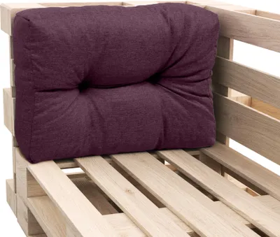 Produktbild von sunnypillow Palettenkissen für Gartenmöbel - Rückenkissen 65 x 50 cm - Rückenpolster für Bett und Sofa - Palettenpolster für Palettenmöbel - Gesteppte Gartenkissen - Rückenlehne, Seitenkissen Violett