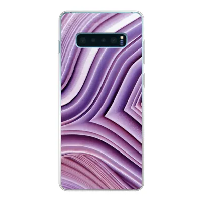 Produktbild von MuchoWow® Handyhülle Schutzhülle Hülle für Samsung Galaxy S10 Plus Naturstein - Nahaufnahme - Weiß Silikon Softcase Handy Hülle - Schutzhülle