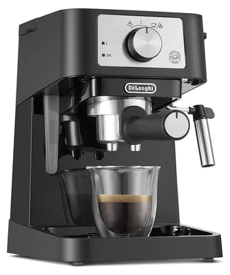 Produktbild von De’Longhi Stilosa, Espressomaschine, 1 l, Gemahlener Kaffee, 1100 W, Schwarz, Edelstahl