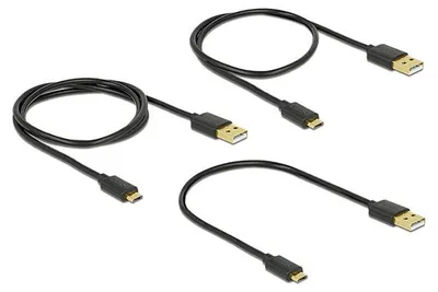 Produktbild von DeLOCK 83680, USB A, Micro-USB B, USB 2.0, Schwarz