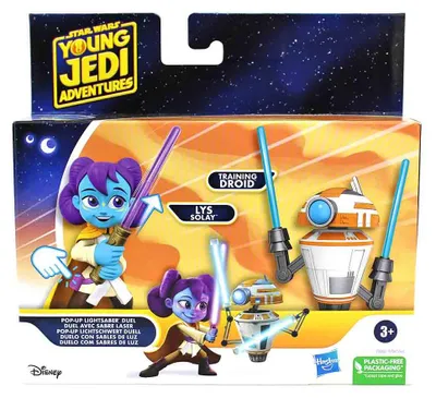 Immagine prodotto di Star Wars Young Jedi Adventures Pop-Up Lightsaber Duel Lys Solay & Training Droid, 4 Jahr(e), Mehrfarbig
