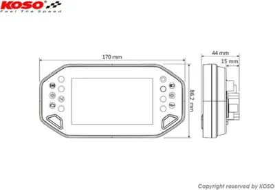 Obrázek produktu pro KOSO RX-4 Unlimited TFT Multifunktions-Cockpit - univerzální