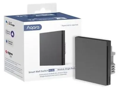 Produktbild von Aqara Light Switch H2 EU, Kabellos, Bluetooth / Wi-Fi, Grau, Weiß, 2 Kanäle, 2405 - 2480 MHz, Tasten