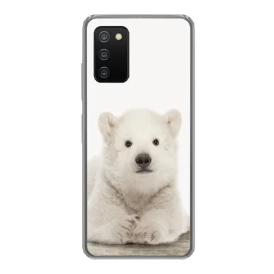 Produktbild von MuchoWow® Handyhülle Schutzhülle Hülle für Samsung Galaxy A03s Eisbär - Tiere - Kinder - Weiß - Jungen - Mädchen Silikon Softcase Handy Hülle - Schutz